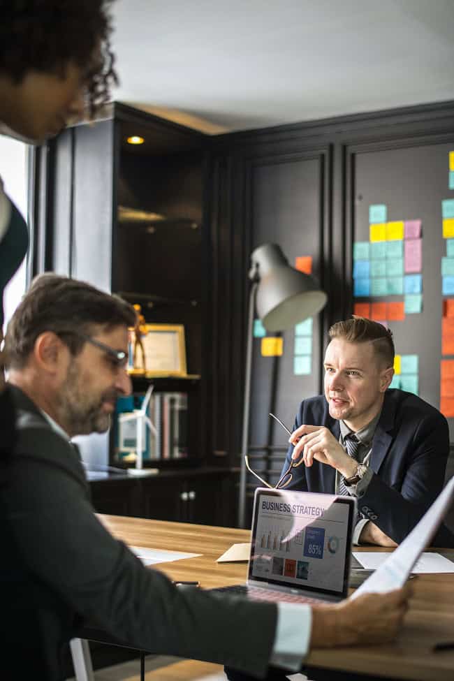 people in a business meeting
