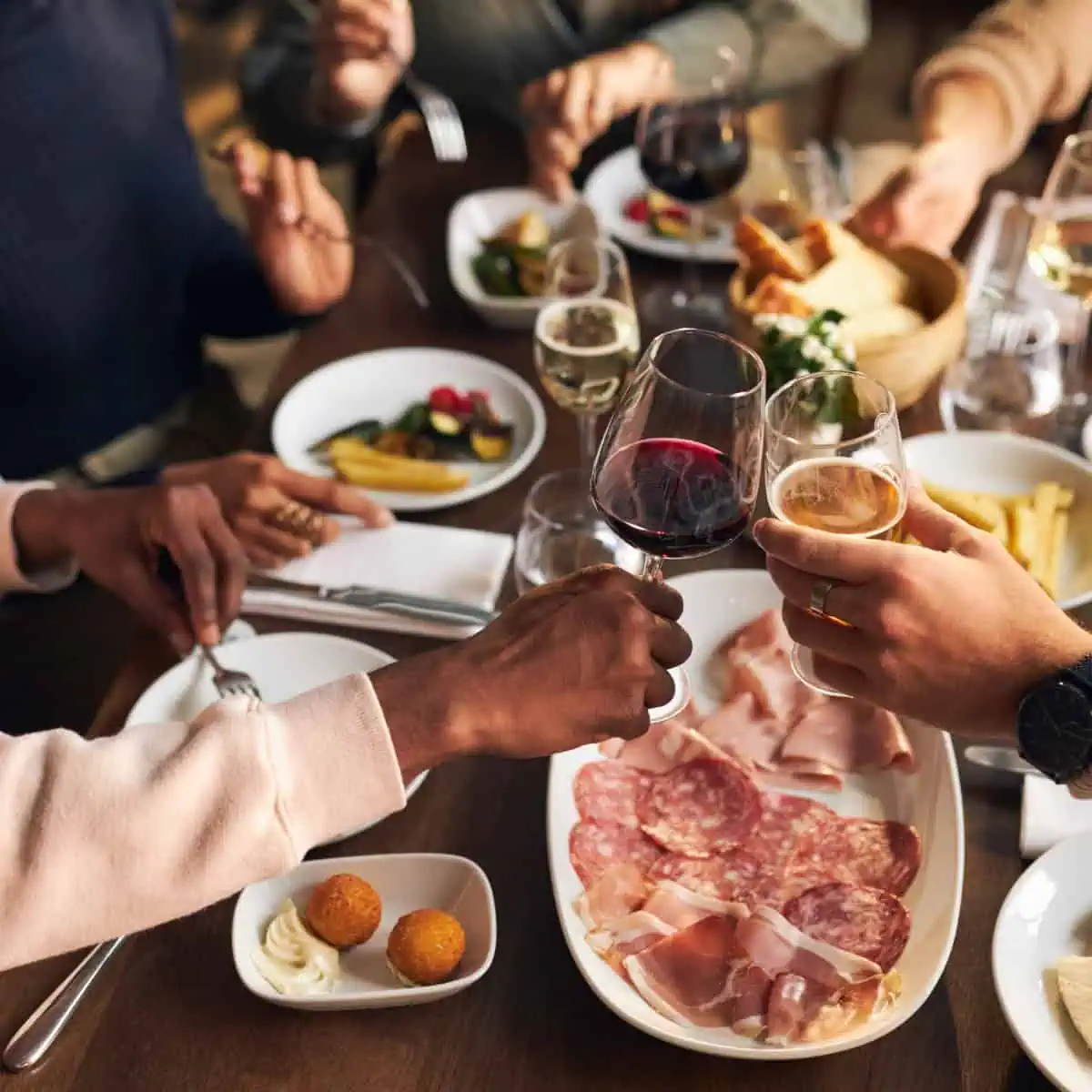 people eating at restaurant