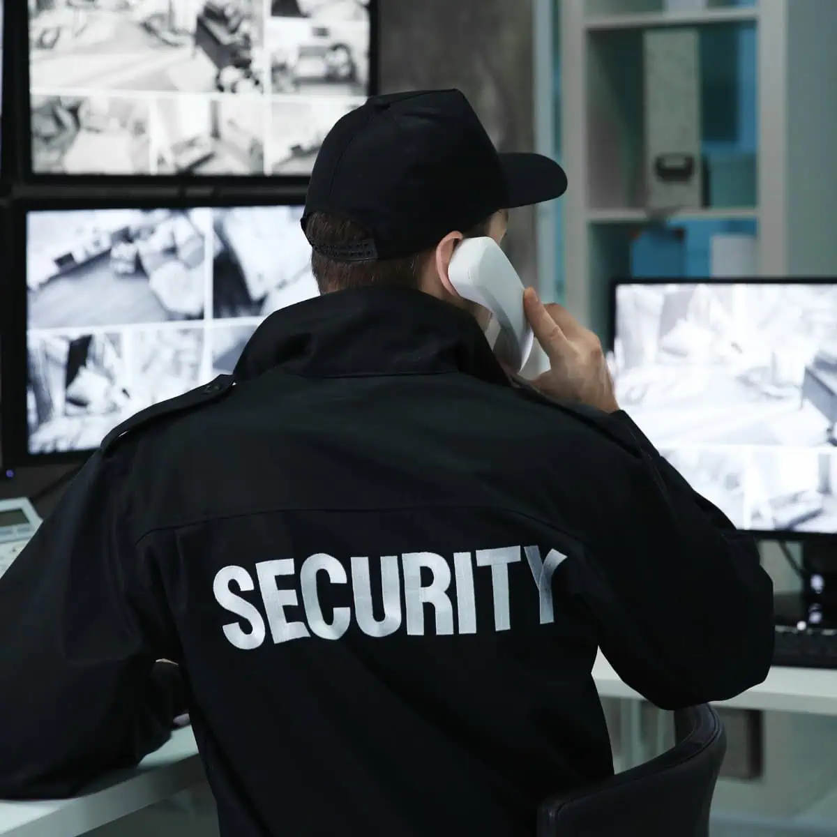 security guard in his shift